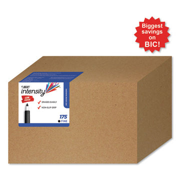 BIC® Intensity Low Odor Fine Point Dry Erase Marker Xtra Value Pack, Fine Bullet Tip, Black, 175-carton freeshipping - TVN Wholesale